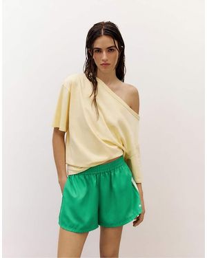 Pull&Bear Bermudashort Met Zijstreep - Groen