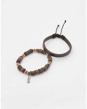 Pull&Bear – 4er-pack perlenarmbänder - Weiß