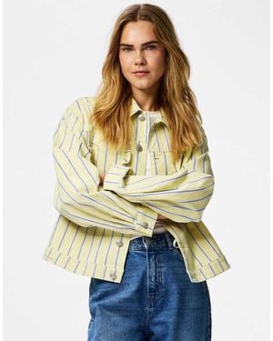 Pieces Giacca Di Jeans Color Vaniglia Francese - Neutro