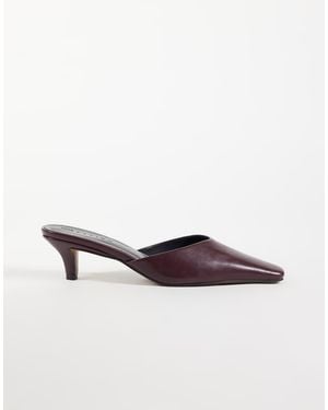 ASOS Sabot Con Tacco E Punta Squadrata Color Prugna - Viola