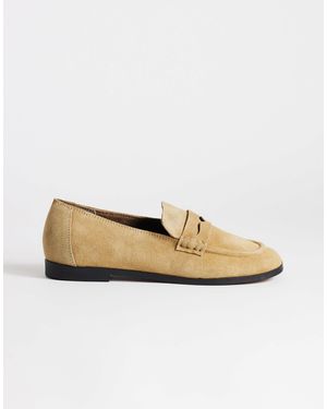 TOPSHOP Charlie Real Suede Flat Loafer - Green