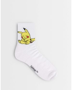ASOS Pokemon Socks With Pikachu Graphic - White