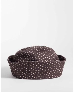ASOS Cotton Turn Back Boater Hat - Grey