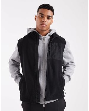 New Look – funktionsweste aus fleece - Schwarz