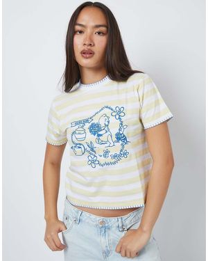 Skinnydip London Disney Winnie The Pooh Stripe Baby Tee - Blue