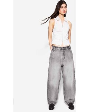 Bershka Petite Skater Jeans - Grey