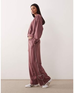 Hollister Gilly Hicks Heart Tipping baggy sweatpants Co-ord - Pink