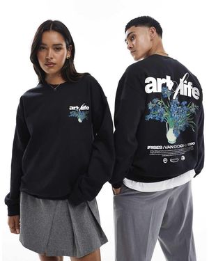 PRNT Van Gogh Irises Relaxed Sweatshirt - Blue