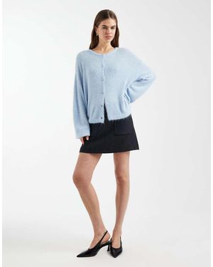 Pieces Knitted Cardigan - Blue