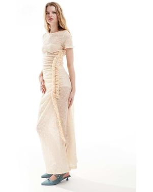 Ghospell Lace Midaxi Dress - White