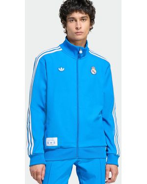 adidas Originals – real madrid terrace icons – oberteil - Blau