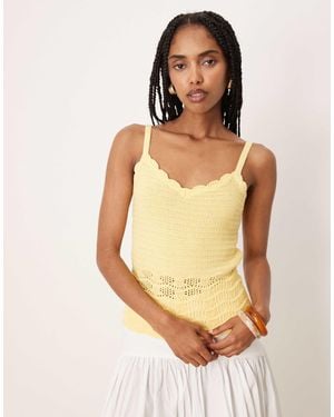 Vila Knitted Cami Top - Yellow