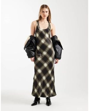 ASOS Satin Scoop Maxi Dress - White