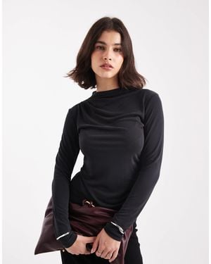ONLY Ruched Top - Black