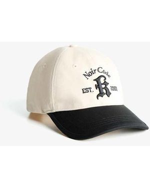 Bershka Cappellino Ricamato - Bianco