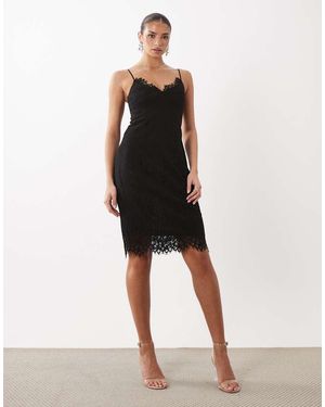 AFRM Teresa Lace Cami V Neck Midi Dress - Blue