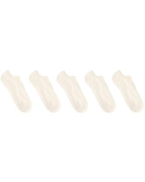 Oysho 5 Pairs Of Cotton Blend Trainer Socks - White