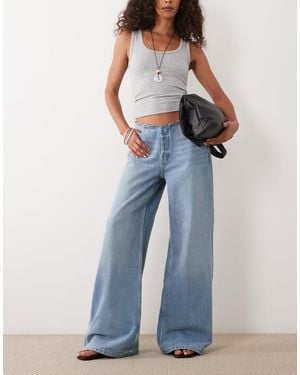 Mango – locker geschnittene jeans - Blau