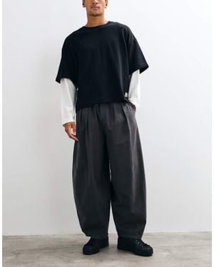 Collusion Xl baggy Pull On Casual Trouser - Blue