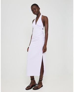 Bershka – neckholder-midikleid - Weiß