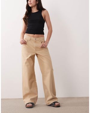 Mango Niki 100% Cotton Barrel Jean - Natural