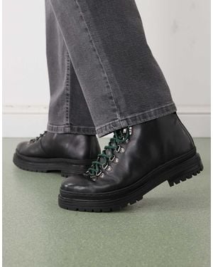 Walk London Eagle Hiker Boots - Black