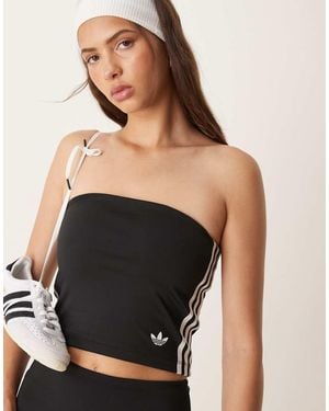 adidas Originals Adicolor 3 Stripe Bandeau Top - Black