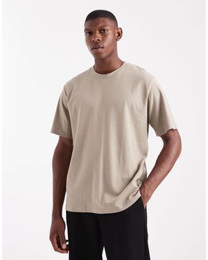 JJ Rebel – geripptes t-shirt - Natur