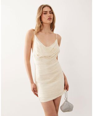 Mango Capsule Tassle Mini Dress - Natural