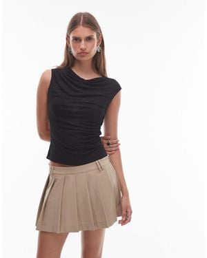 Nia Marge Short Sleeve Top - Black