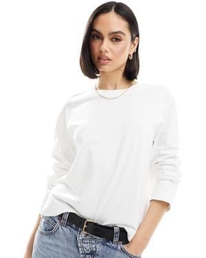 SELECTED Femme Boxy Long Sleeve T-Shirt - White