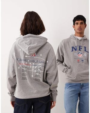 ASOS Unisex Oversized Hoodie With Nfl Prints - Grey