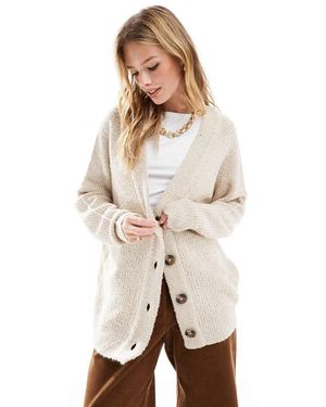 Threadbare Cárdigan De Tejido Cepillado De -Blanco - Neutro