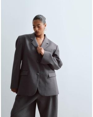 ARRANGE Curve - blazer oversize en laine - Gris