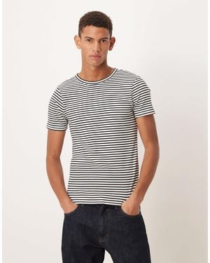 ASOS Muscle Fit Ribbed T-Shirt - Gray