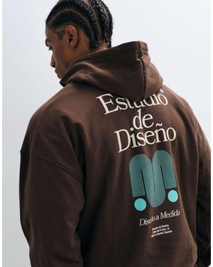 Only & Sons Relaxed-Fit Hoodie Met Deseno-Print Op De Achterkant - Zwart