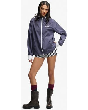 Bench x Superdry & Co Hooded Shell Zip Jacket - Blue