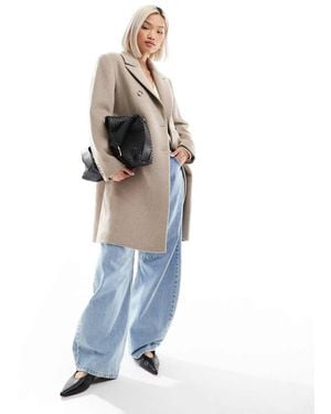 French Connection Smart Tailored Felt Coat - Blue