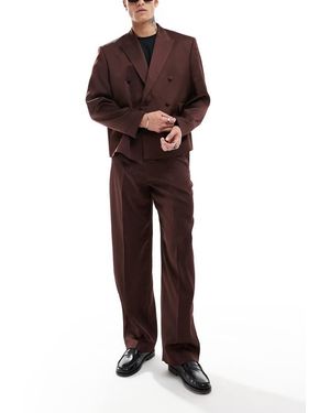 ASOS Pantaloni Da Abito A Fondo Ampio - Rosso