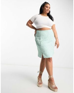 Glamorise 90s Mini Shift Skirt - Blue