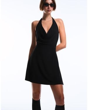 Bershka Mini Halter Dress - Black