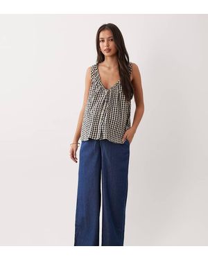 Mama.licious Mamalicious Maternity Under-the-bump Drawstring Chambray Jeans - Blue