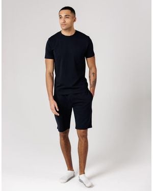French Connection Cotton T-Shirt And Jersey Shorts Co Ord Set - Blue