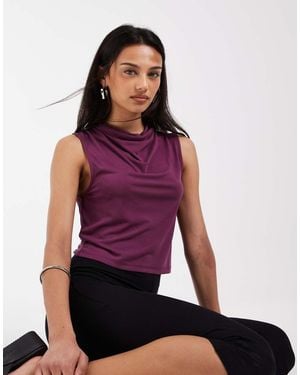 ONLY Cowl Neck Top - Red
