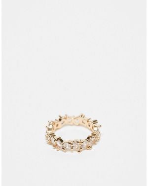 ASOS Ring With Mixed Shape Cubic Zirconia Crystals - White