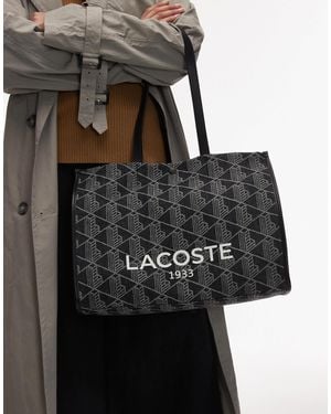 Lacoste – bedruckte tragetasche - Schwarz