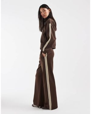 JJXX Co-Ord Broek Met Wijde Pasvorm En Streepdetail - Wit