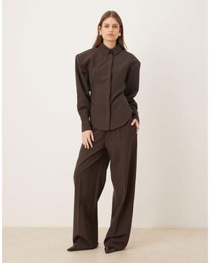 Wanderdoll Blythe Tailored Wide Leg Pants - Natural