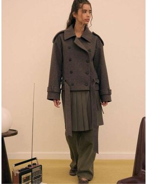 Stradivarius Midi-Rok Met Boxplooi - Naturel
