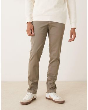 Mango Cotton Slim Fit Trouser - Natural